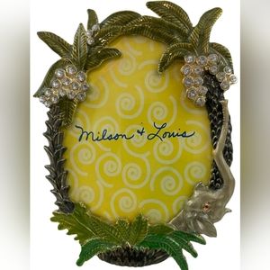 2 Milson and Louis Tropical Elephant Rhinestone Picture Frames